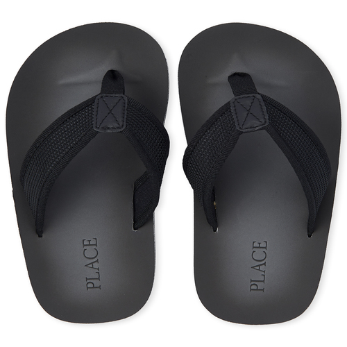 s Boys Mesh Flip Flops - Black - The Children's Place