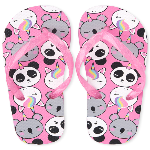Girls Crittercorn Flip Flops - Pink - The Children's Place