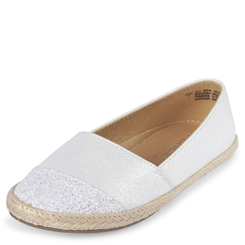 Baby Girls Toddler Glitter Slip On Espadrilles - White - The Children's Place
Baby Girls Toddler Glitter Slip On Espadrilles - White - The Children's Place