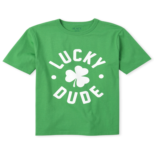 Boys Boys Lucky Dude Shamrock Graphic Tee - Green T-Shirt - The Children's Place
Boys Boys Lucky Dude Shamrock Graphic Tee - Green T-Shirt - The Children's Place