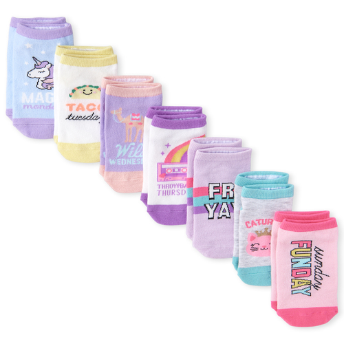 Girls Days Of The Week Unicorn Ankle Socks 7-Pack - Pink - The Children's Place
Girls Days Of The Week Unicorn Ankle Socks 7-Pack - Pink - The Children's Place