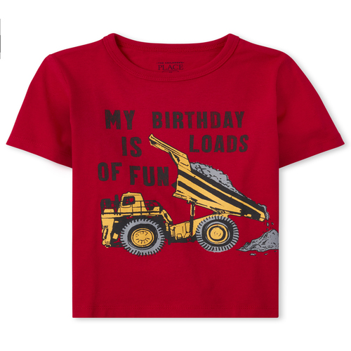 s Baby And Toddler Boys Birthday Construction Graphic Tee - Red T-Shirt - The Children's Place
s Baby And Toddler Boys Birthday Construction Graphic Tee - Red T-Shirt - The Children's Place