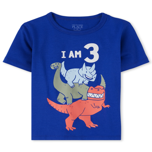 s Toddler Boys Birthday Dino 3 Graphic Tee - Blue T-Shirt - The Children's Place
s Toddler Boys Birthday Dino 3 Graphic Tee - Blue T-Shirt - The Children's Place