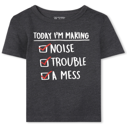 s Baby And Toddler Boys Trouble Graphic Tee - Black T-Shirt - The Children's Place
s Baby And Toddler Boys Trouble Graphic Tee - Black T-Shirt - The Children's Place