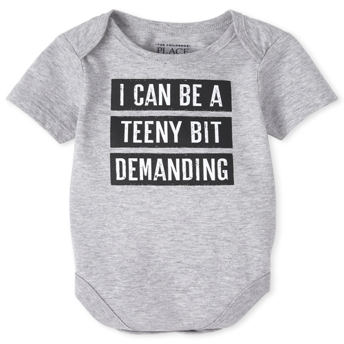 s Baby Boys Teeny Bit Demanding Graphic Bodysuit - Gray T-Shirt - The Children's Place
s Baby Boys Teeny Bit Demanding Graphic Bodysuit - Gray T-Shirt - The Children's Place