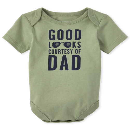 s Baby Boys Dad Graphic Bodysuit - Green - The Children's Place