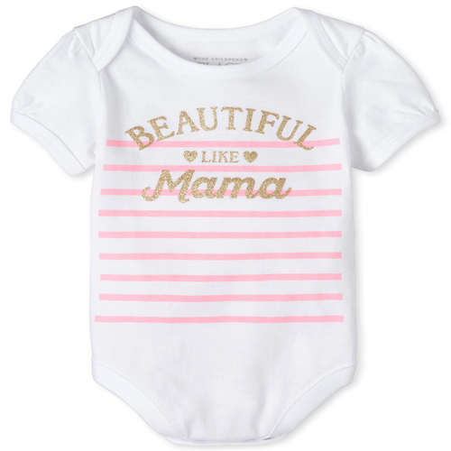 Newborn Baby Glitter Mama Matching Graphic Bodysuit - White - The Children's Place
Newborn Baby Glitter Mama Matching Graphic Bodysuit - White - The Children's Place