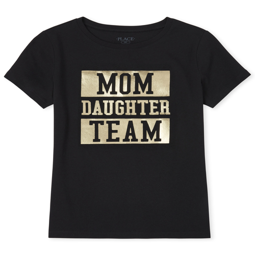 Womens Matching Family Foil Team Graphic Tee - Black T-Shirt - The Children' Place
Womens Matching Family Foil Team Graphic Tee - Black T-Shirt - The Children' Place