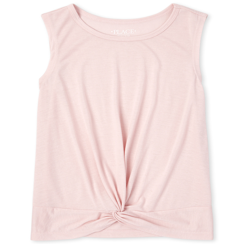 Girls Twist Front Tank Top - Pink - The Children's Place