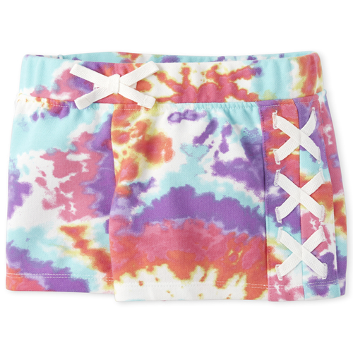Girls Active Tie Dye Lace Up Shorts - Multi - The Children's Place