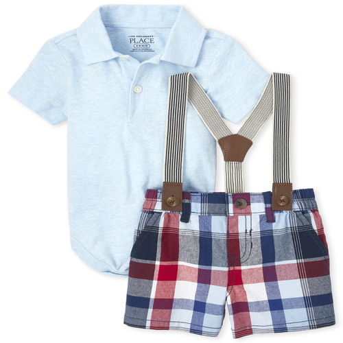 Newborn Baby Boys Polo Bodysuit And Plaid Shorts Outfit Set - Blue - The Children's Place
Newborn Baby Boys Polo Bodysuit And Plaid Shorts Outfit Set - Blue - The Children's Place