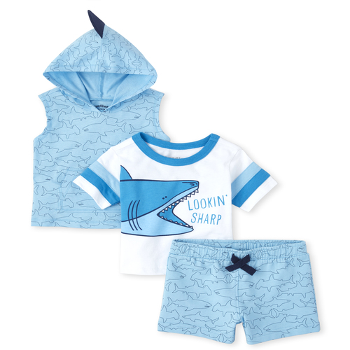 Newborn Baby Boys Shark 3-Piece Playwear Set - Blue - The Children's Place
Newborn Baby Boys Shark 3-Piece Playwear Set - Blue - The Children's Place
