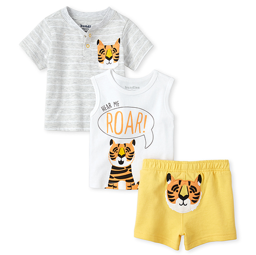 Newborn Baby Boys Tiger 3-Piece Playwear Set - Yellow - The Children's Place
Newborn Baby Boys Tiger 3-Piece Playwear Set - Yellow - The Children's Place