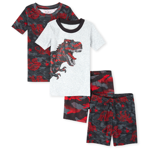 s Boys Camo Dino Snug Fit Cotton 4-Piece Pajamas - Black - The Children's Place
s Boys Camo Dino Snug Fit Cotton 4-Piece Pajamas - Black - The Children's Place