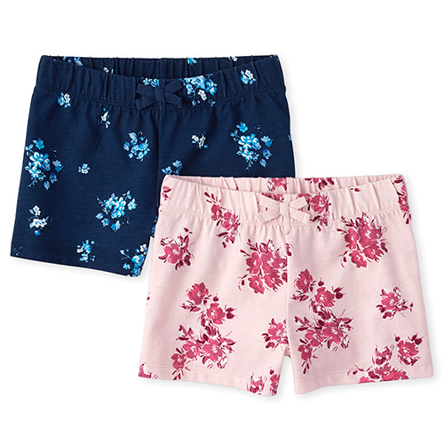 s Floral Shorts 2-Pack - Blue - The Children's Place