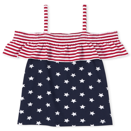 Girls Americana Mix And Match Star Off Shoulder Top - Blue - The Children's Place
Girls Americana Mix And Match Star Off Shoulder Top - Blue - The Children's Place
