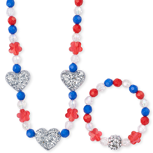Girls Americana Glitter Heart Beaded Necklace And Bracelet Set - Multi - The Children's Place
Girls Americana Glitter Heart Beaded Necklace And Bracelet Set - Multi - The Children's Place