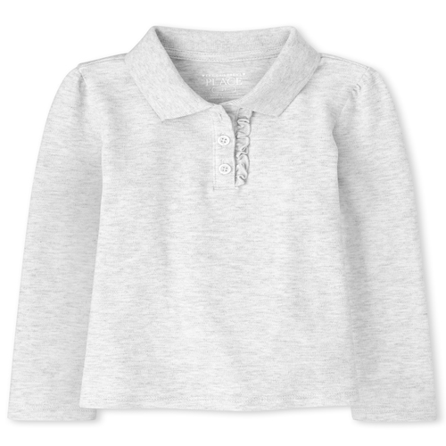 s Toddler Uniform Long Sleeve Ruffle Pique Polo - Gray - The Children's Place
s Toddler Uniform Long Sleeve Ruffle Pique Polo - Gray - The Children's Place
