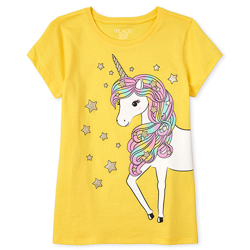 s Glitter Rainbow Unicorn Graphic Tee - Yellow T-Shirt - The Children's Place
s Glitter Rainbow Unicorn Graphic Tee - Yellow T-Shirt - The Children's Place