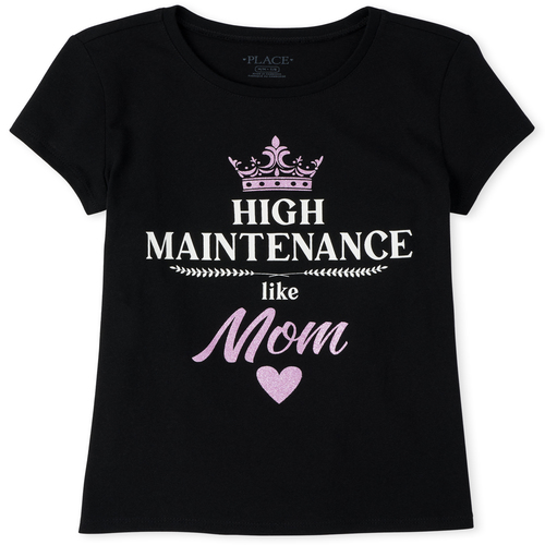 s Glitter High Maintenance Like Mom Graphic Tee - Black T-Shirt - The Children's Place
s Glitter High Maintenance Like Mom Graphic Tee - Black T-Shirt - The Children's Place