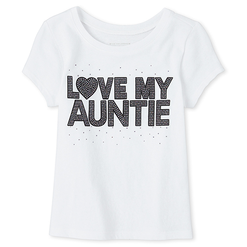s Baby And Toddler Glitter Auntie Graphic Tee - White T-Shirt - The Children's Place
s Baby And Toddler Glitter Auntie Graphic Tee - White T-Shirt - The Children's Place