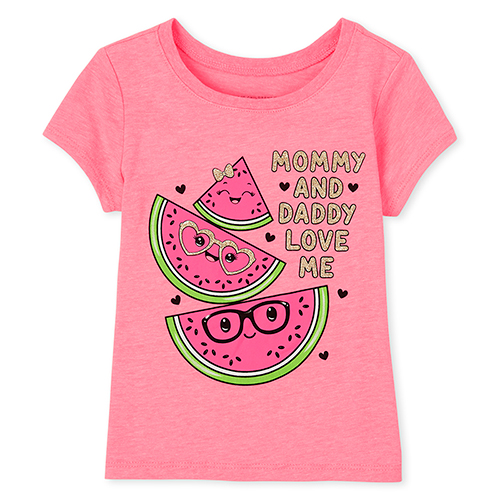 s Baby And Toddler Glitter Mommy And Daddy Watermelon Graphic Tee - Pink T-Shirt - The Children's Place
s Baby And Toddler Glitter Mommy And Daddy Watermelon Graphic Tee - Pink T-Shirt - The Children's Place