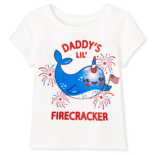 s Baby And Toddler Americana Glitter Daddy Narwhal Graphic Tee - White T-Shirt - The Children's Place
s Baby And Toddler Americana Glitter Daddy Narwhal Graphic Tee - White T-Shirt - The Children's Place