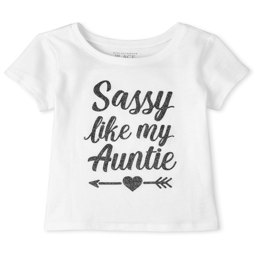 s Baby And Toddler Glitter Sassy Auntie Graphic Tee - White T-Shirt - The Children's Place
s Baby And Toddler Glitter Sassy Auntie Graphic Tee - White T-Shirt - The Children's Place