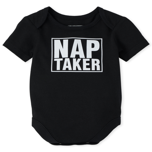 s Baby Boys Nap Taker Graphic Bodysuit - Black - The Children's Place