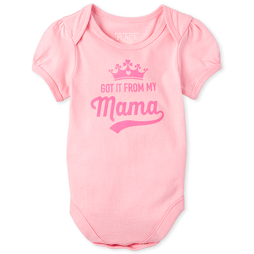 s Baby Glitter Mama Graphic Bodysuit - Pink - The Children's Place