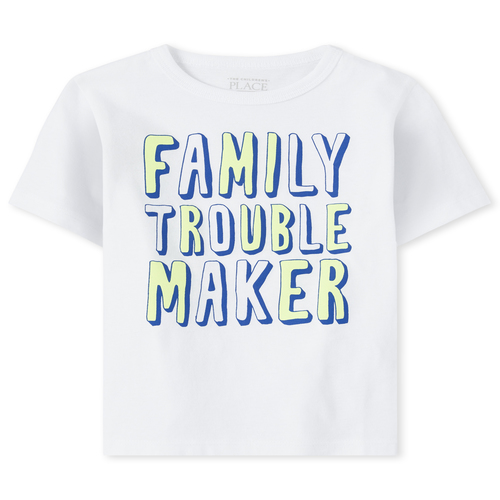 s Baby And Toddler Boys Family Trouble Maker Graphic Tee - White T-Shirt - The Children's Place
s Baby And Toddler Boys Family Trouble Maker Graphic Tee - White T-Shirt - The Children's Place