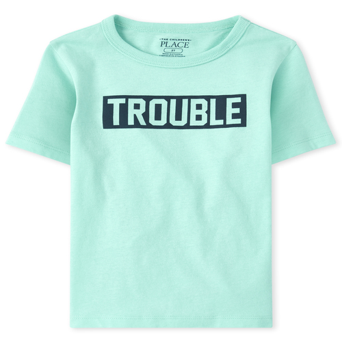s Baby And Toddler Boys Trouble Graphic Tee - Green T-Shirt - The Children's Place
s Baby And Toddler Boys Trouble Graphic Tee - Green T-Shirt - The Children's Place