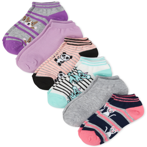 s Animal Crew Socks 6-Pack - Multi - The Children's Place