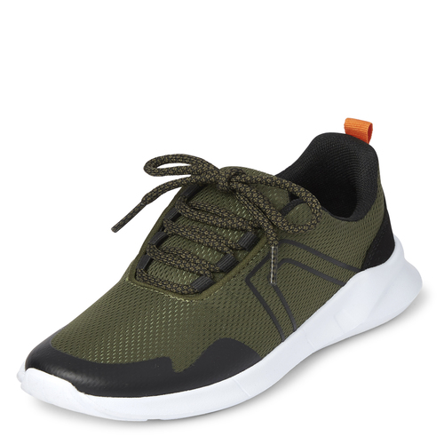 s Boys Mesh Running Sneakers - Green - The Children's Place