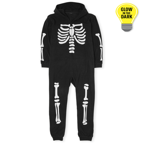Unisex Adult Matching Family Halloween Glow Skeleton Fleece One Piece Pajamas - Black - The Children' Place
Unisex Adult Matching Family Halloween Glow Skeleton Fleece One Piece Pajamas - Black - The Children' Place