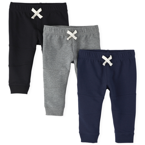 s Baby And Toddler Boys Active French Terry Jogger Pants 3-Pack - Multi - The Children's Place