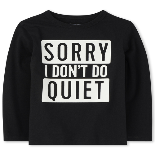 s Baby And Toddler Boys Quiet Graphic Tee - Black T-Shirt - The Children's Place
s Baby And Toddler Boys Quiet Graphic Tee - Black T-Shirt - The Children's Place