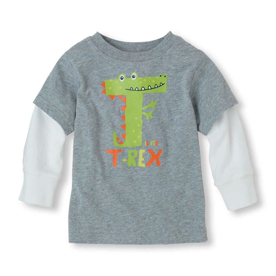 Cheap Faux-Layer Graphic Top