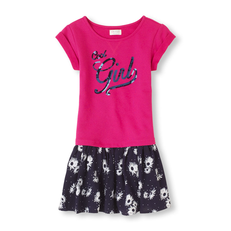 Promos Striped Daisy Dress