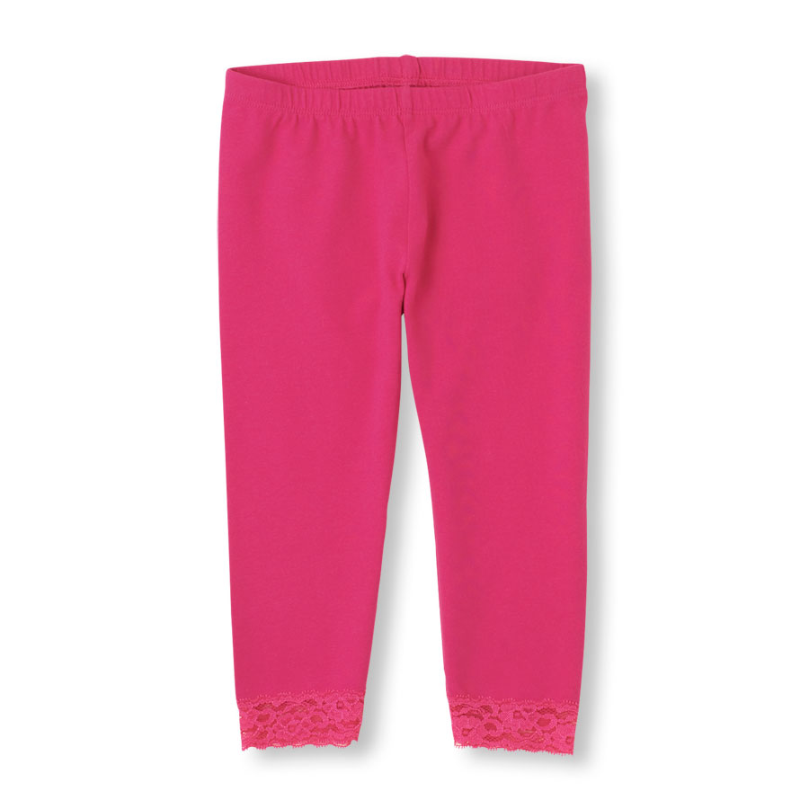 Promos Lace Trim Leggings - Capri Length