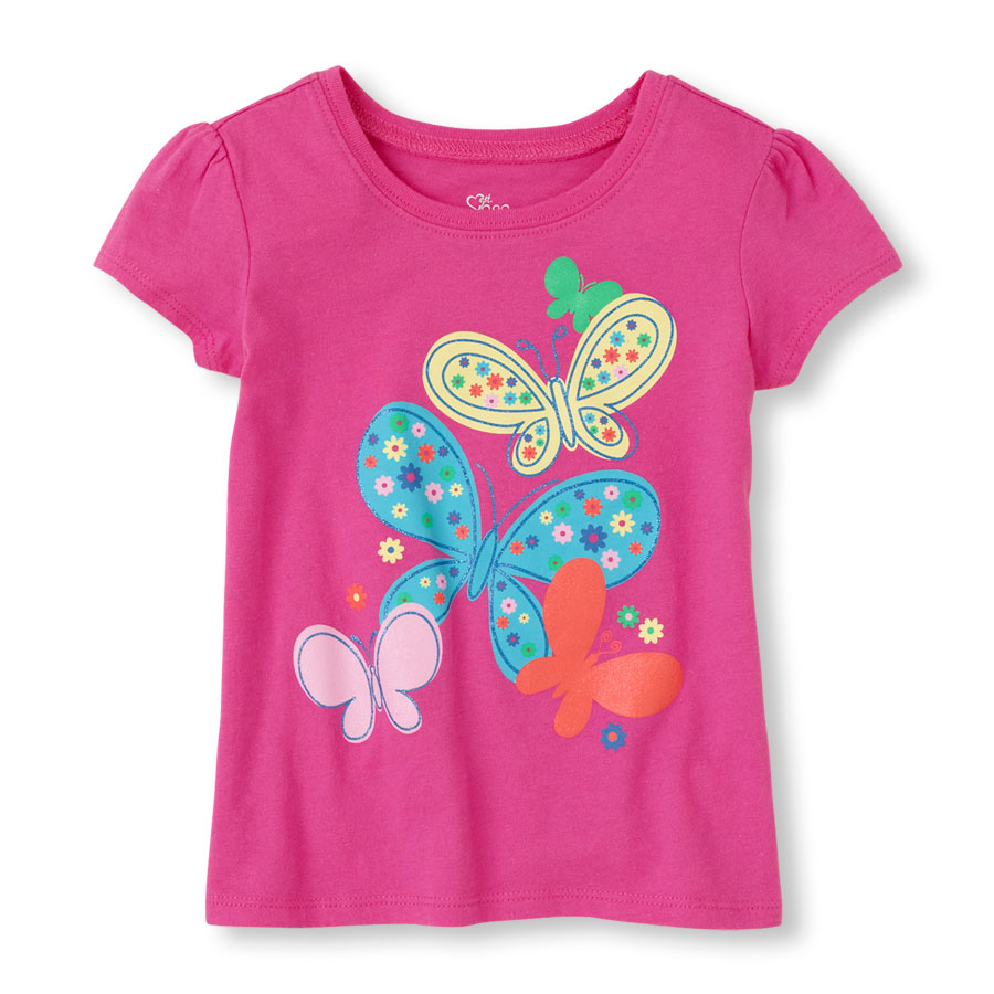 Cheap Butterfly Friends Graphic Tee