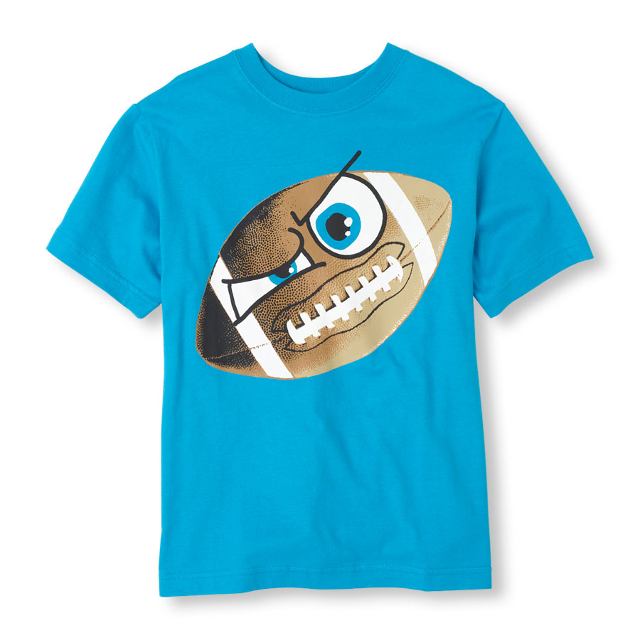 Discounts Funny Football Face Graphic Tee