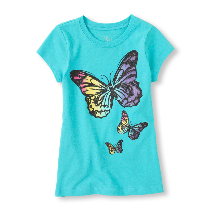 Cheap Bold Butterflies Graphic Tee