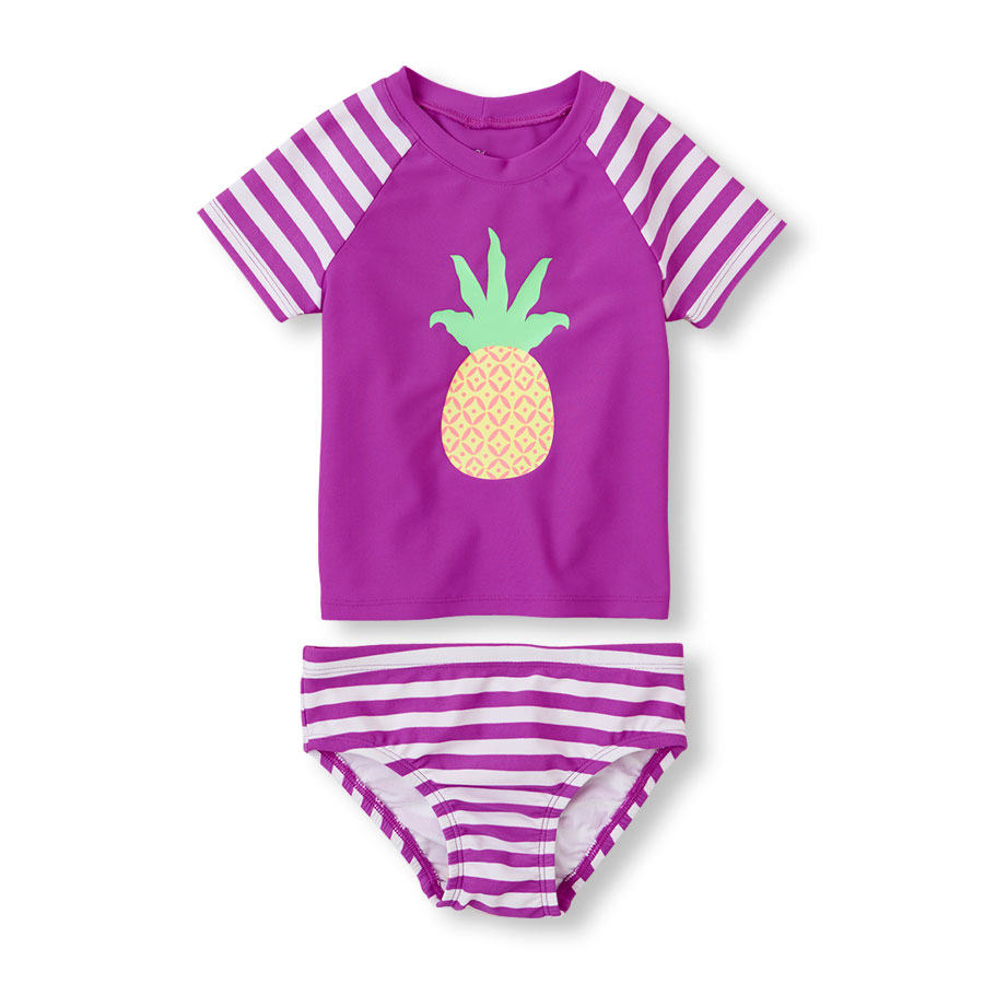 Top Pineapple Rashguard Swimsuit