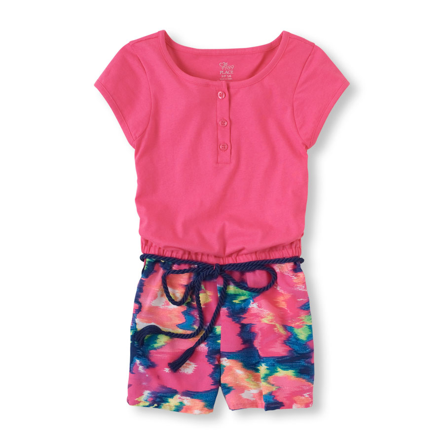 Promos Belted Print Romper