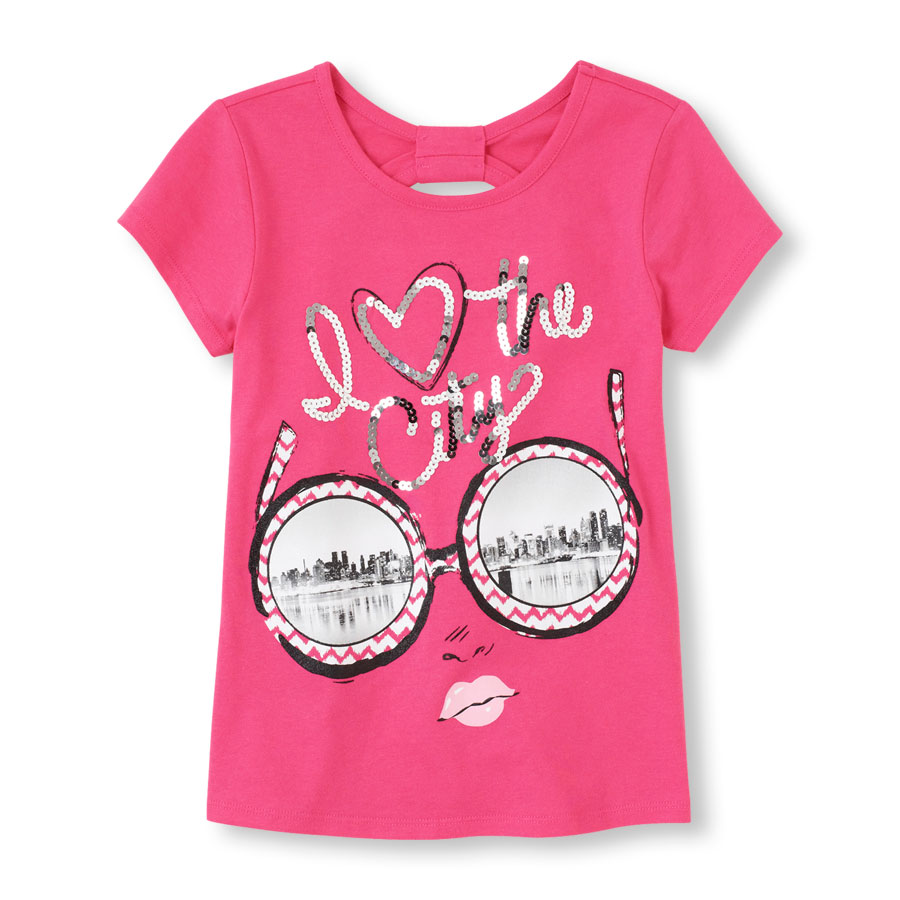 Cheap Bow-Back Graphic Tee