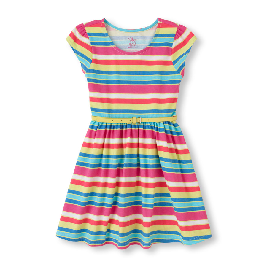 Promos Striped Skater Dress
