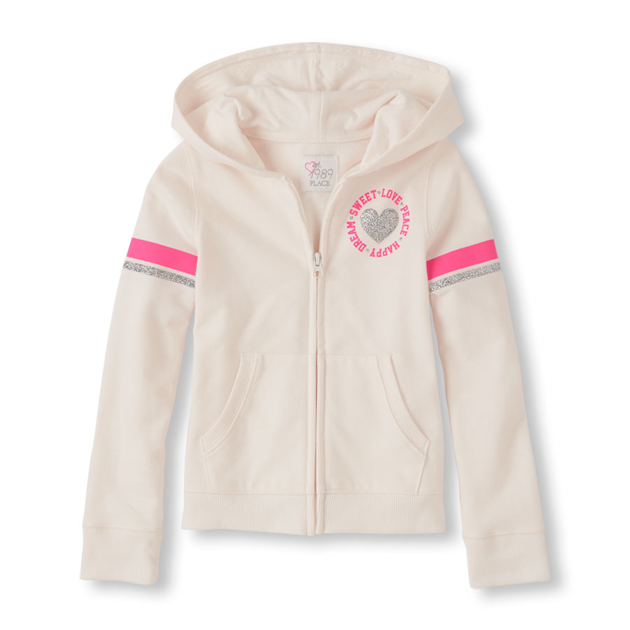 Compare Long Sleeve Graphic Zip-Up Hoodie