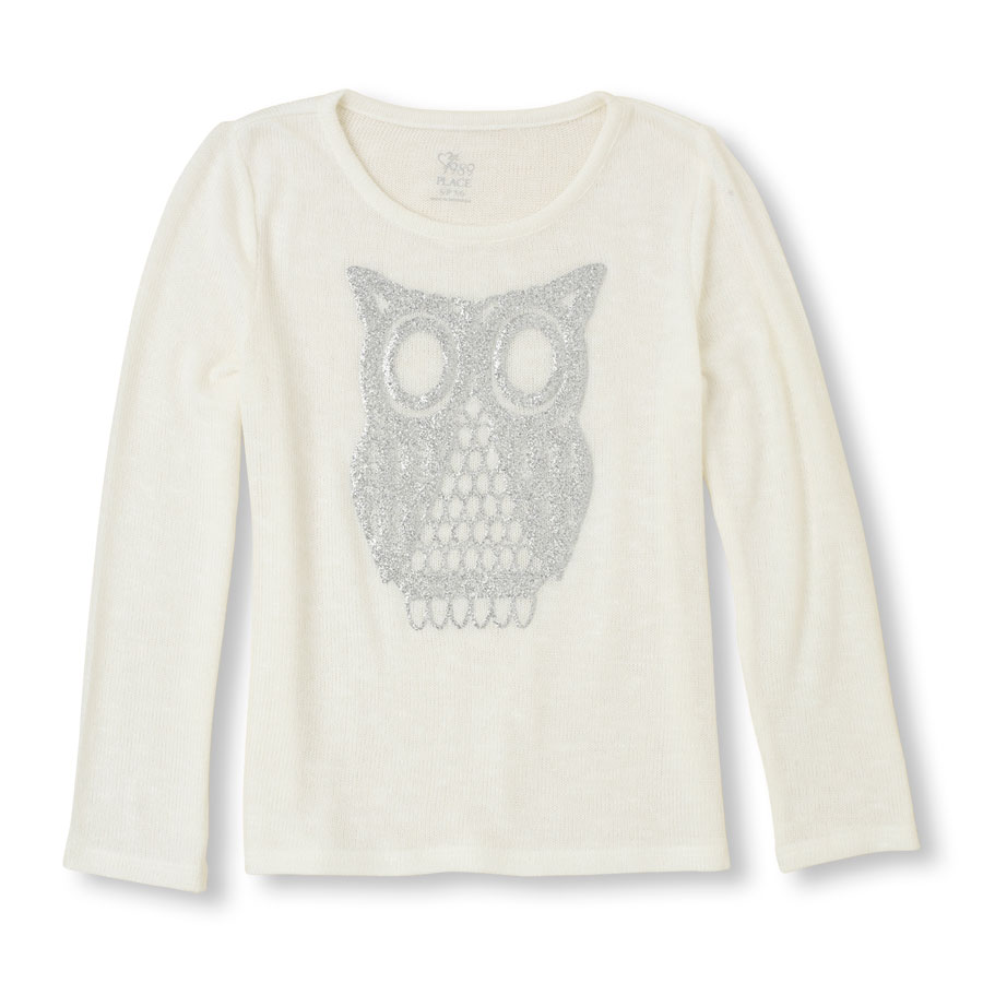 Coupons Long Sleeve Lace Owl Top