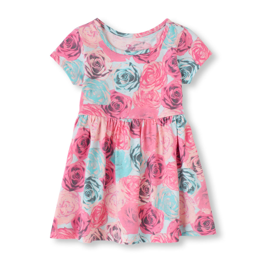 Reviews Short Sleeve Printed Dress